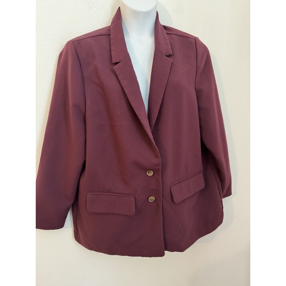 Old Navy Women’s Blazer Jacket Holiday Career Fall Burgundy Red XL Office